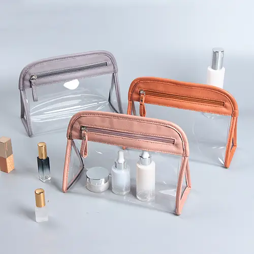 transparent-travel-pouch-with-pink-pu-trim