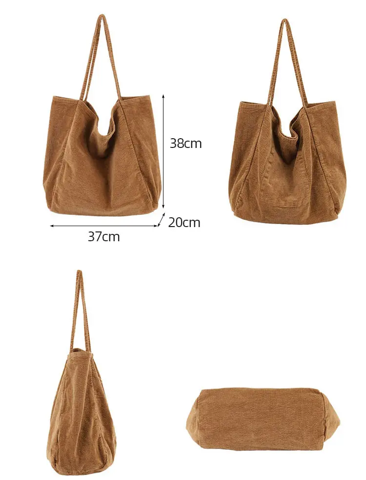 brown-corduroy-canvas-tote-bag-csh16-dimensions