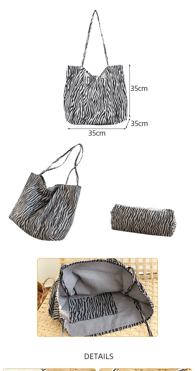 zebra-print-canvas-tote-bag-csh10-dimensions zebra-print-canvas-tote-bag-csh10-dimensions