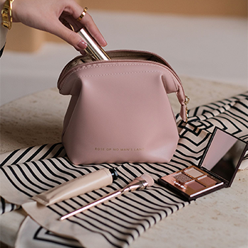 Luxury PU Leather Cosmetic Bag – Elegant Soft-Fold Makeup Organizer