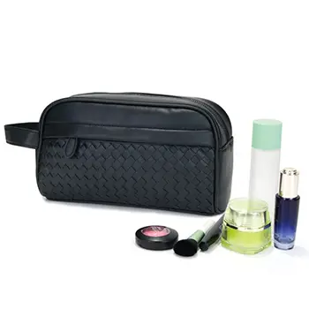 Simple Private Label Personality Large Best Leather Cosmetic Make Up Bag