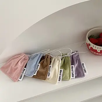 Bulk Pink Drawstring Makeup Pouches | Custom Logo Beauty Bags | BEARKY Factory