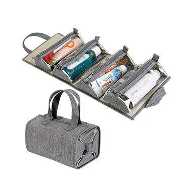 Custom Roll Up Hanging Toiletry Organizer Bag Waterproof Travel OEM Supplier
