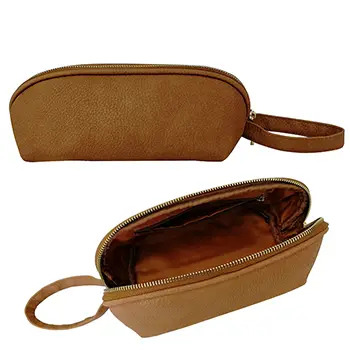 Direct Factory Design Leather Dopp Kit Leather Folding Travel Cute Toiletry Bags