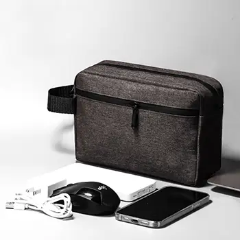 Bearky Small Oxford Travel Makeup Bag Cosmetic Case for Women