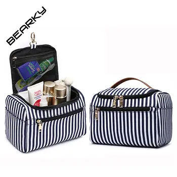 Men's Hanging Toiletry Bag Oxford Large Travel White Vintage Makeup Case