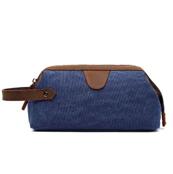 Wholesale Vintage Canvas Camping Hanging Makeup Organizer School Cosmetic Pouch Bag 