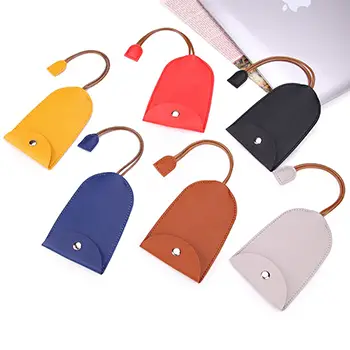 PU Leather Luggage Tag with Snap Button – Colorful and Functional Travel Accessory