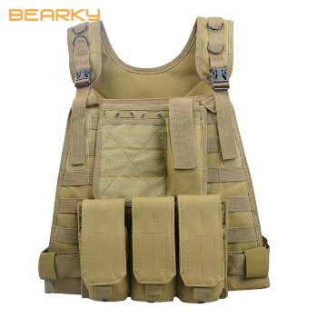 Tactical MOLLE Vest – Adjustable Military-Style Plate Carrier with Pouches