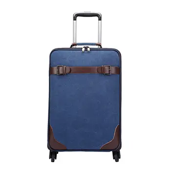 Vintage-Style Hard Shell Trolley Suitcase