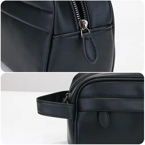 Simple Private Label Personality Large Best Leather Cosmetic Make Up Bag