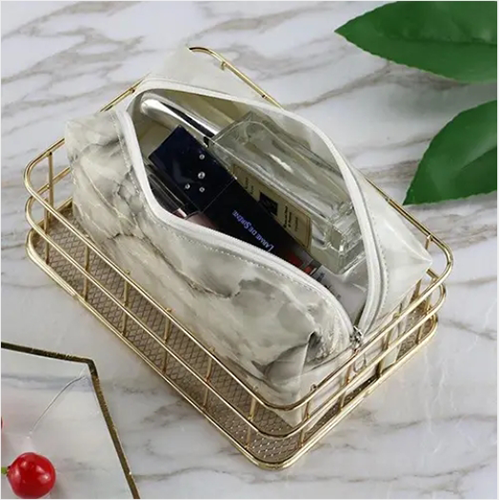 Wholesale Marble Custom Waterproof Toiletry Bag Large Travel Cosmetic Make Up Bag