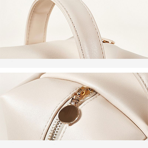 Cube-Shaped PU Leather Cosmetic Bag – Compact Travel Makeup Organizer