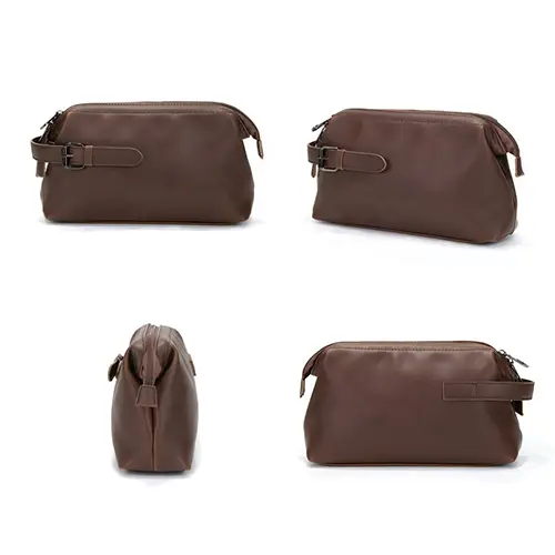 Simple Private Label Personality Large Best Leather Cosmetic Make Up Bag