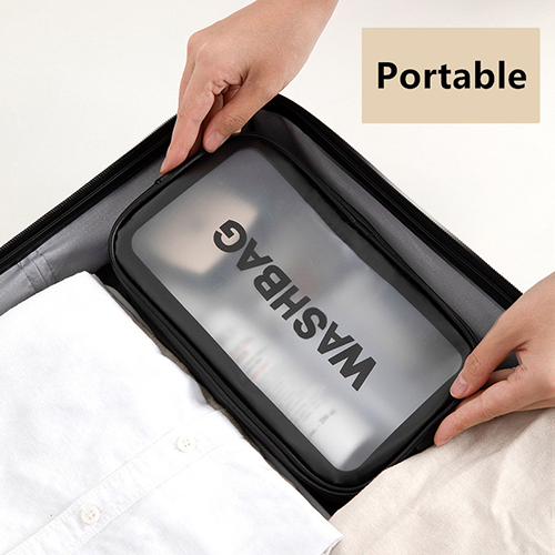 New Six-piece Transparent Makeup Bag Beach Hanging Toiletry Bag For Women