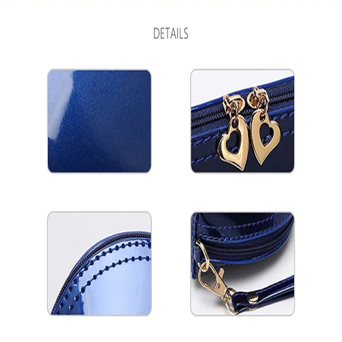 Factory Supply Fashion Patent Leather Makeup Case Luxury Mens Toiletry Bags