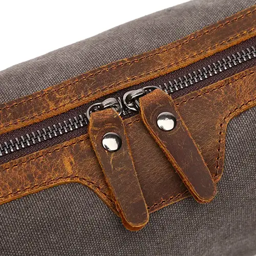 Vintage Canvas and Leather Travel Dopp Kit – Durable and Customizable