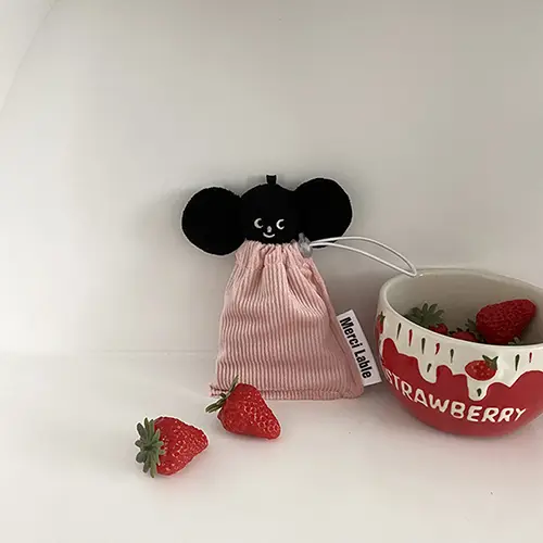 Bulk Pink Drawstring Makeup Pouches | Custom Logo Beauty Bags | BEARKY Factory