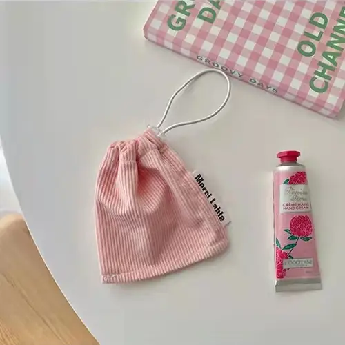 Bulk Pink Drawstring Makeup Pouches | Custom Logo Beauty Bags | BEARKY Factory