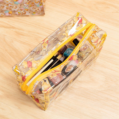Clear PVC Cosmetic Bag – Playful Printed Makeup Pouch for Kids and Teens