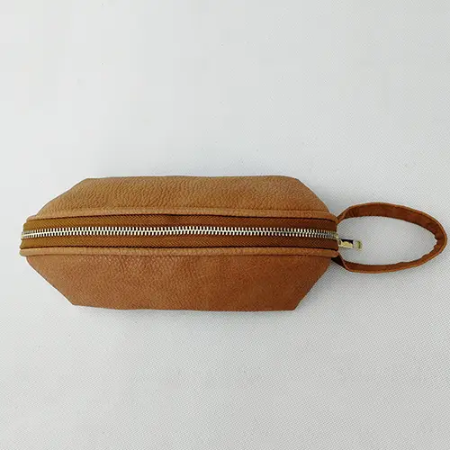 Direct Factory Design Leather Dopp Kit Leather Folding Travel Cute Toiletry Bags