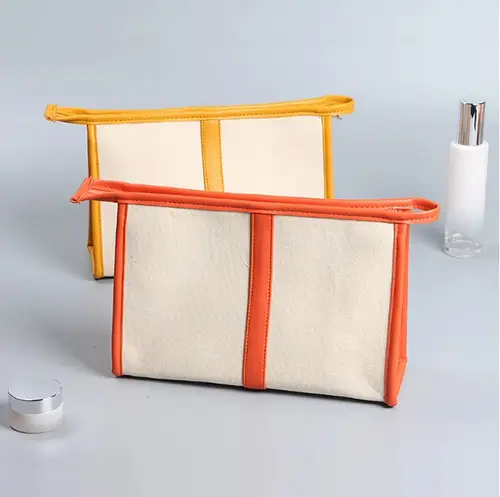 2026 Newest Professional Print Fashion Wholesale Canvas Cosmetic Bag 