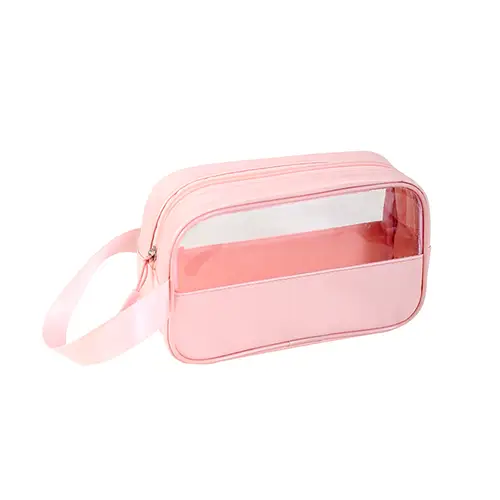 Custom Light Luxury Transparent Travel Toiletry Bag for Premium Beauty & Cosmetic Brands