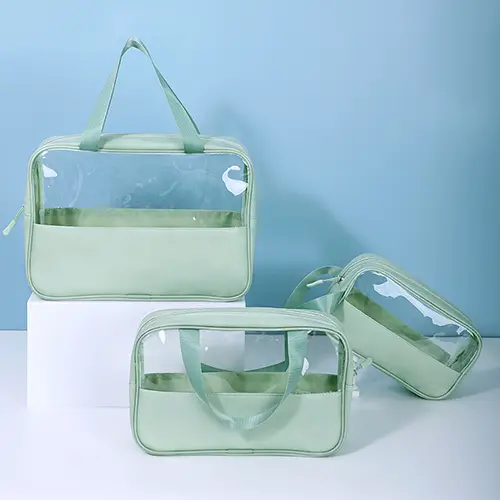 Custom Light Luxury Transparent Travel Toiletry Bag for Premium Beauty & Cosmetic Brands