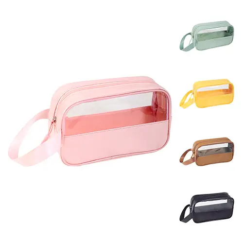 Custom Light Luxury Transparent Travel Toiletry Bag for Premium Beauty & Cosmetic Brands