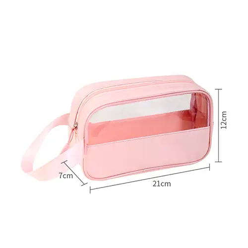 Custom Light Luxury Transparent Travel Toiletry Bag for Premium Beauty & Cosmetic Brands