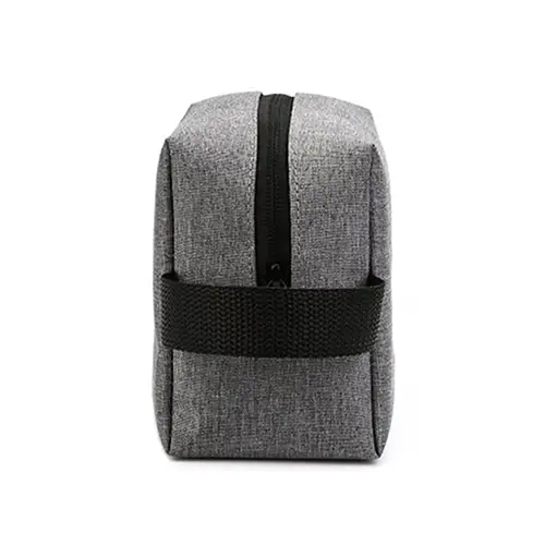 Custom Minimalist Travel Toiletry Bag Grey for Premium Executive & Lifestyle Brands