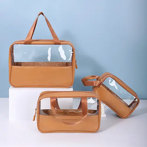Custom Light Luxury Transparent Travel Toiletry Bag for Premium Beauty & Cosmetic Brands