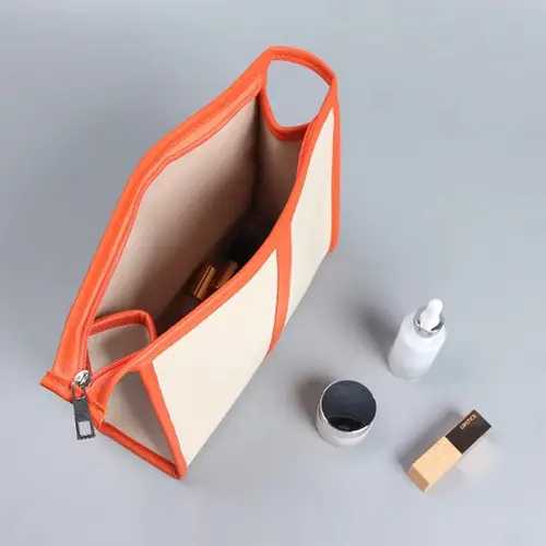 2026 Newest Professional Print Fashion Wholesale Canvas Cosmetic Bag 