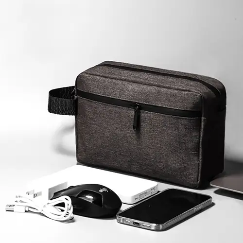 Bearky Small Oxford Travel Makeup Bag Cosmetic Case for Women