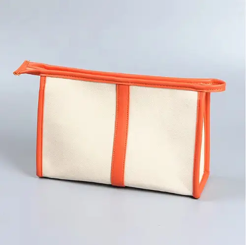 2026 Newest Professional Print Fashion Wholesale Canvas Cosmetic Bag 