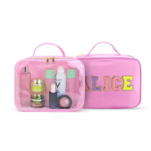Custom Transparent PVC Cosmetic Bag for Beauty & Travel Brands