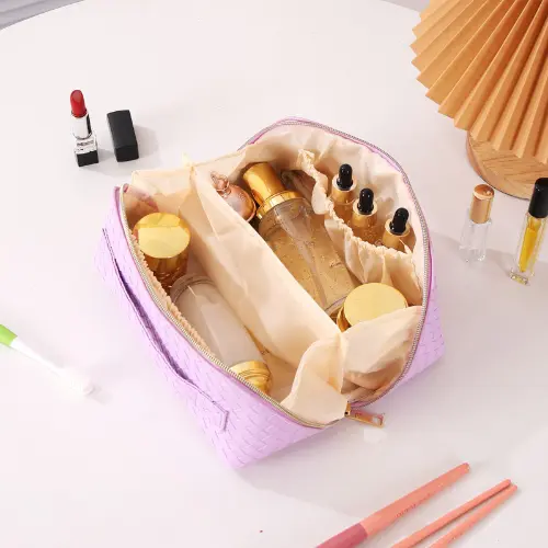 Bearky Nice Durable Cheap Price Premium Casual Pu Leather for Daily Use Portable Storage Makeup Bag