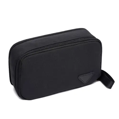 Customized Waterproof Polyester Black Mens Toiletry Bag Personalized Cosmetic Bags