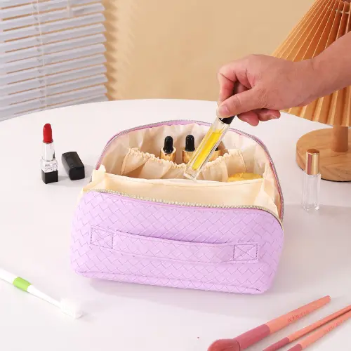 Bearky Nice Durable Cheap Price Premium Casual Pu Leather for Daily Use Portable Storage Makeup Bag