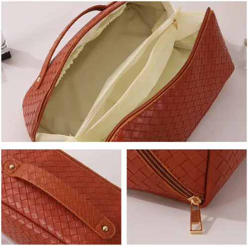 Bearky Nice Durable Cheap Price Premium Casual Pu Leather for Daily Use Portable Storage Makeup Bag