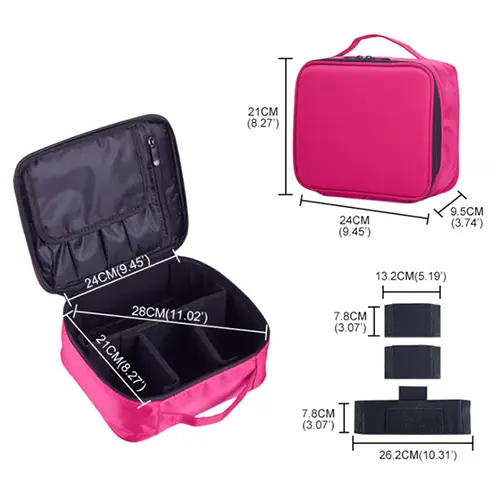 Customizable Professional Makeup Organizer Case | Modular Cosmetic Bag for Beauty Brands