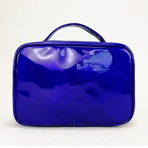 Custom Glossy PU Leather Travel Cosmetic Bag Manufacturer for Beauty Brands & Travel Kits