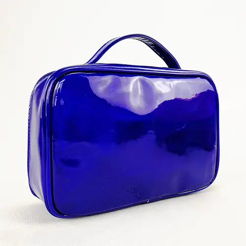 Custom Glossy PU Leather Travel Cosmetic Bag Manufacturer for Beauty Brands & Travel Kits