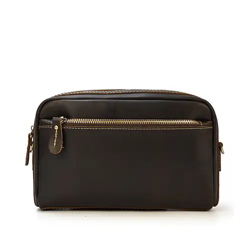 Premium Leather Toiletry Travel Organizer – Luxurious and Durable with Multiple Compartments
