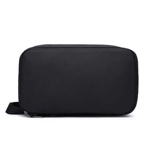 Customized Waterproof Polyester Black Mens Toiletry Bag Personalized Cosmetic Bags