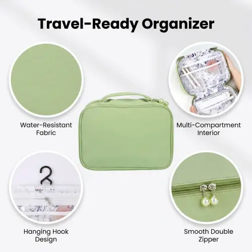 Bearky New Best Makeup Cosmetic Bag Travel Student Girls Outdoor Large Makeup Organizer Bag