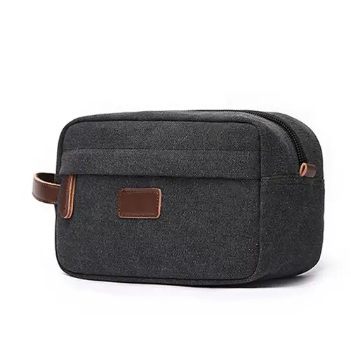 BEARKY Factory Wholesale Luxury Large Waterproof Toiletry Bag Canvas Travel Dopp Kit