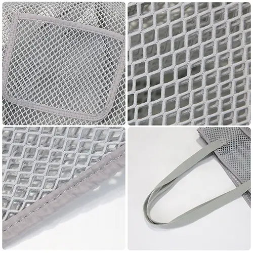2026 Popular Summer External Zippered Pocket Mesh Big Beach Bag Tote