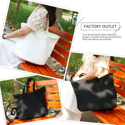 Wholesale Plain Women's Cotton Promotion Fashion Canvas Tote Bags For Women
