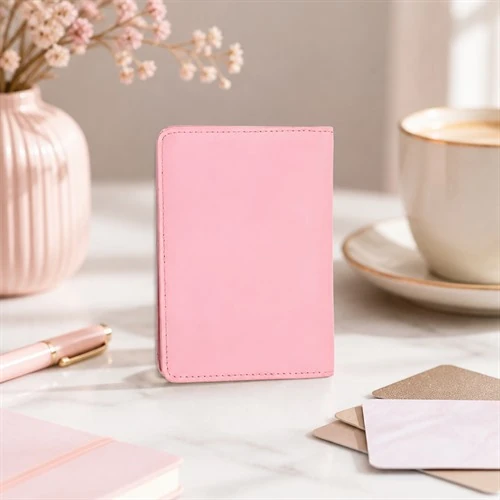 Compact and Stylish Pink Card Holder for Everyday Use